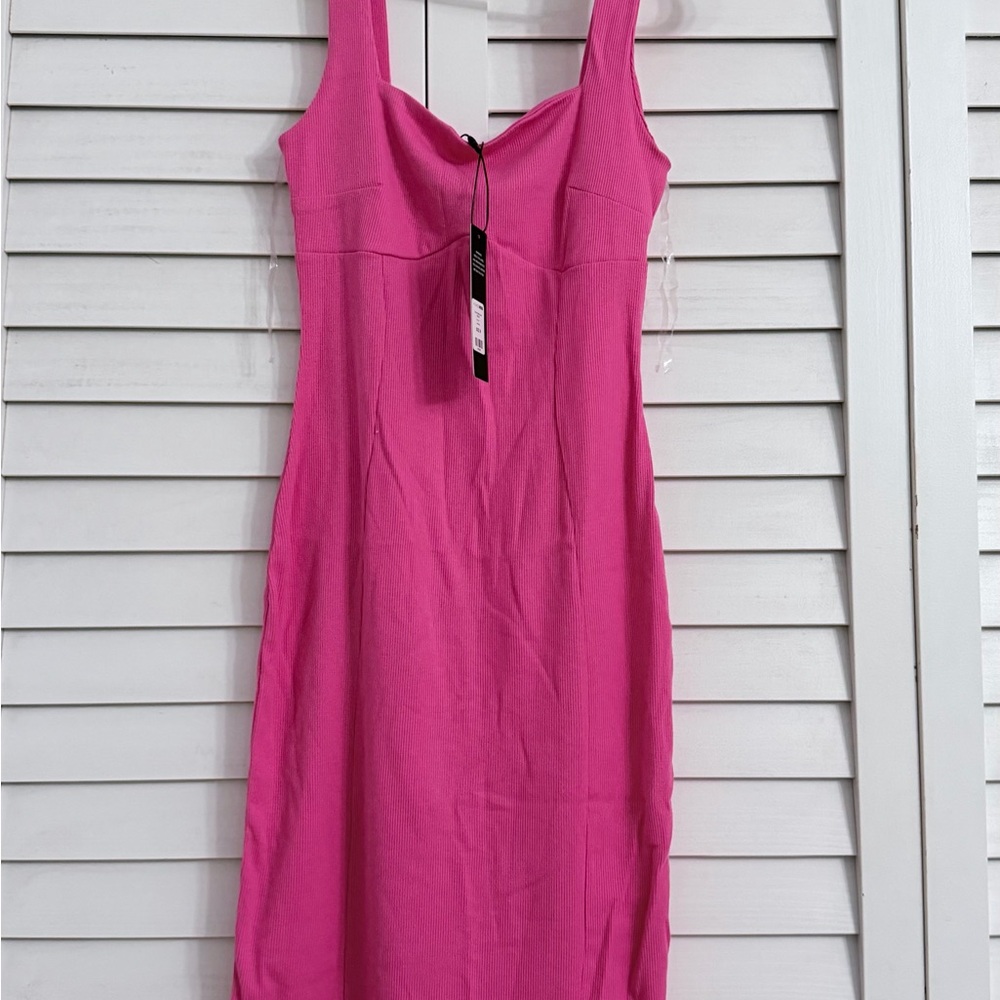 Fashion Nova Vibrant Pink Mini Dress